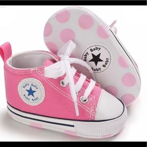 Baby Girl Pink Canvas Shoes Casual HighTop